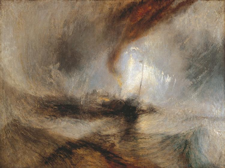 Joseph Mallord William Turner Snowstorm Boat at the Harbour Entrance (mk10) oil painting picture
